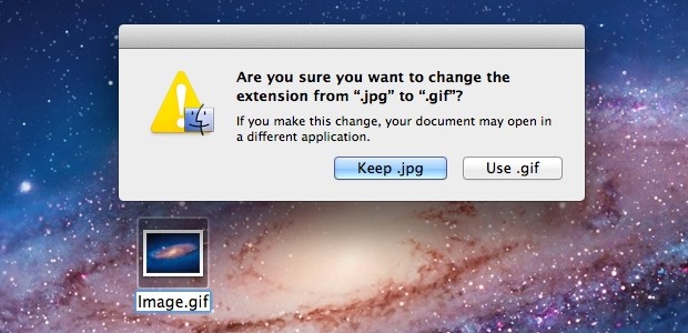 File Extension Warning